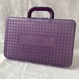 SpaceMaker Pencil Box Purple w Handle 11"x7" 90’s Y2K Retro School Art Hard Case